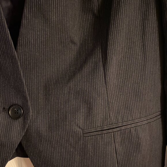 Worthington NWT Women's Navy w Gray Stripe Short Blazer Jacket Business Size XL - Picture 3 of 8
